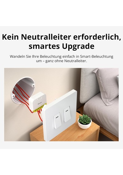 Mını Duo-l Zigbee Akıllı Anahtar Nötr Tel Yok, Zigbee 3.0, Çift Kanal, Kompakt Tasarım, Alexa İle Çalışır, Google Home