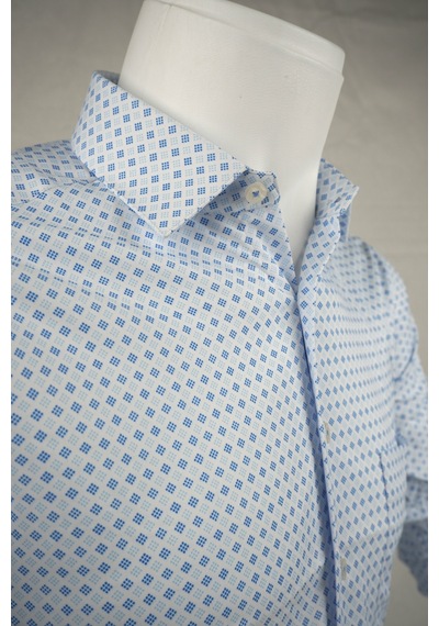 Elitpark Blue Point Pattern Pamuklu Cepli Klasik Fit Premium Erkek Gömlek Buz Mavisi - Mavi Nokta Desen Elitpark Blue Point Pattern Pamuklu Cepli Klasik Fit Premium Erkek Gömlek Buz Mavisi - Mavi Nokta Desen