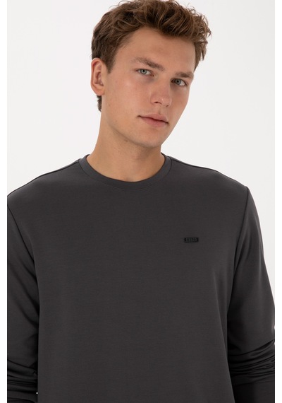 U.S. Polo Assn. Erkek Regular Fit Bisiklet Yaka Gri Sweatshirt 50315483-VR024