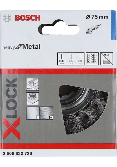 Bosch X-Lock HeavyForMet.BurguluFırça75x0.35mm - 2608620726