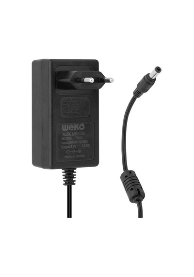 Cctv-adaptör 7965 1203 12volt 3amper Dc Plastik Kasa Adaptör Yerli Üretim