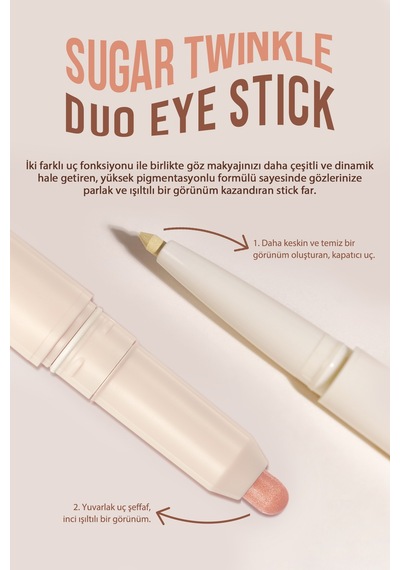 Peripera Sugar Twinkle Duo Eye Stick 04 Sunday Coral