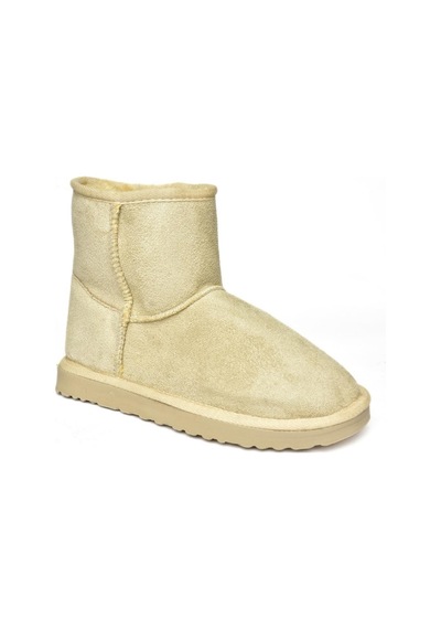 Fox Shoes R612026502 Bej Süet İçi Tüylü Kadın Bot Bej