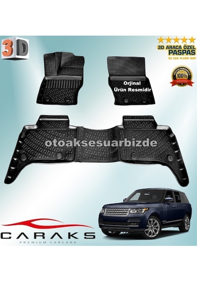 Range Rover Vogue 3D Paspas Havuzlu 2012 Sonrası Siyah