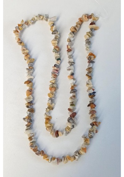 Dantel Akik Kırıktaş Dizi Crazy Lace Agate- 80 cm. Altın