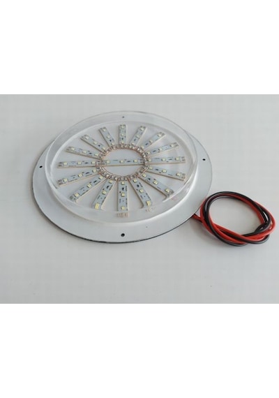 Su Geçirmez Led Marine Tekne Karavan Yuvarlak Lamba 12V DC ŞEFFAF