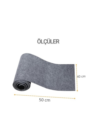 Beylini Kedi Tırmalama Halısı Yapışkanlı Her Yüzeye Uygulanabilir Kesilebilir Mobilya Koruyucu Mat Gri, 40x50
