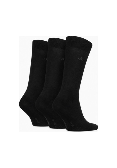 Calvin Klein Men's Cotton Crew Socks With Ck Logo 3 Pack Black Erkek Pamuklu Uzun Çorap 3 Lü Pkt Siyah Calvin Klein Men's Cotton Crew Socks With Ck Logo 3 Pack Black Erkek Pamuklu Uzun Çorap 3 Lü Pkt Siyah