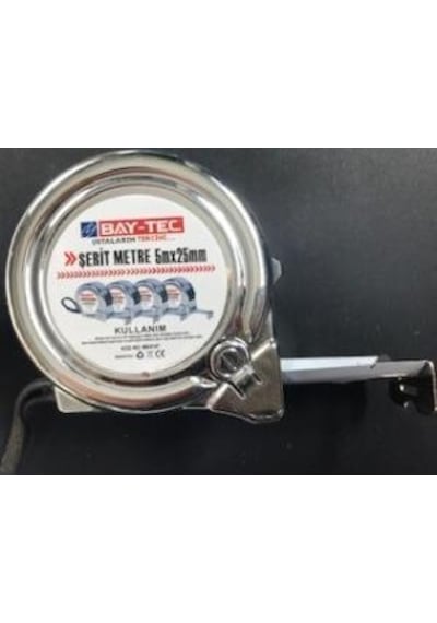 Bay-Tec Mk4147 5Mt 25MM Krom Şerit Metre