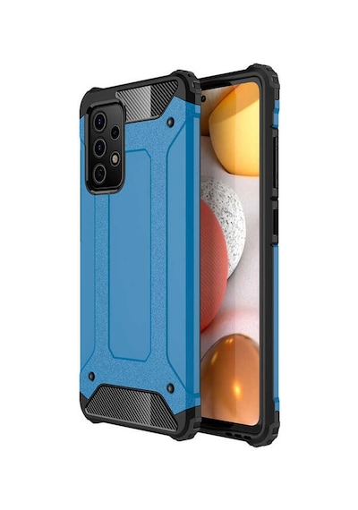 Ekılıf - Samsung Galaxy A72 Uyumlu - Kılıf Çift Katman Zırh Tank Crash Military Kapak - Mavi