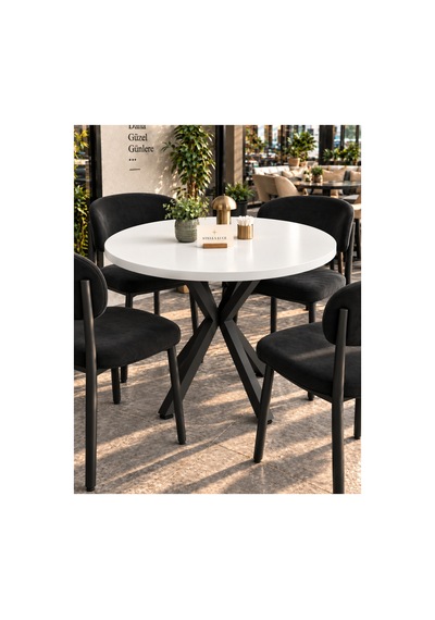 Kalınlaştırmalı Mutfak Cafe Balkon Bahçe Restoran Yemek Masası 70x70 Siyah Beyaz Yuvarlak Beyaz - Beyaz - Siyah Beyaz - Beyaz - Siyah Kalınlaştırmalı Mutfak Cafe Balkon Bahçe Restoran Yemek Masası 70x70 Siyah Beyaz Yuvarlak Beyaz - Beyaz - Siyah Beyaz - Beyaz - Siyah