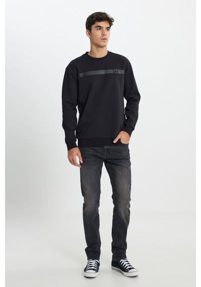Lee Regular Fit Normal Kesim Bisiklet Yaka Siyah Sweatshirt L242499001 Siyah