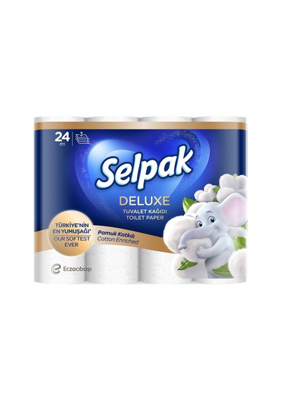 Selpak Deluxe Tuvalet Kağıdı 24'lü - 8 Adet Tarı