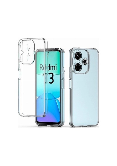 Logis Redmi 13c Kılıf Süper Silikon Şeffaf Şeffaf