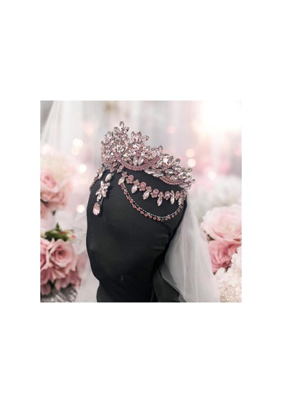 Alınlıklı Gelin,kına,nişan,söz,after,bride,party Taç Pembe - 729058635 Pembe