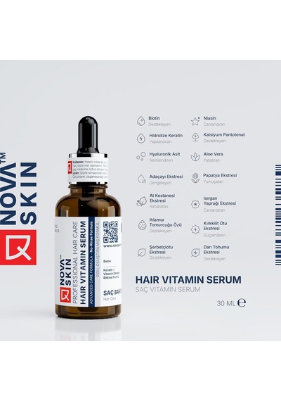 Tr Saç Vitamin Serum - Biotin, Keratin Ve Bitki Özlü 30 Ml