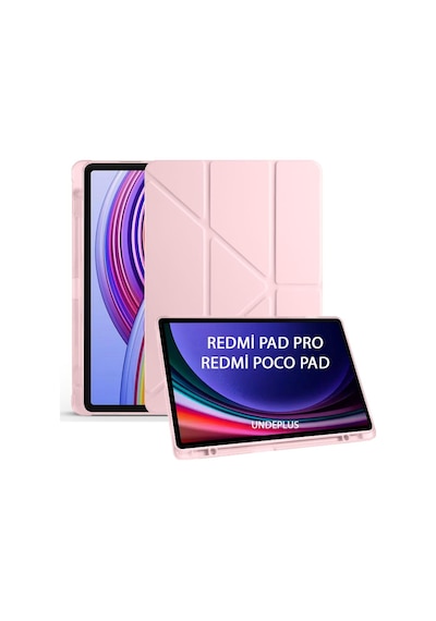 Xiaomi Redmi Pad Pro / Poco Pad 12.1inç Kılıf Kalem Bölmeli Trifolding Case Düz Redmi Pad Değildir Kılıf