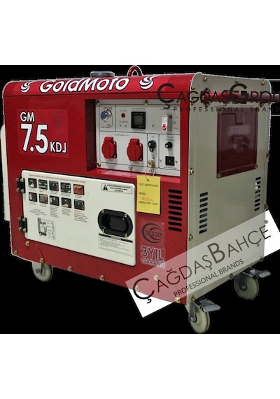 Goldmoto Gm7.5Kdj Dizel Marşlı Kabinli Jeneratör 7.5 Kw Monofaze