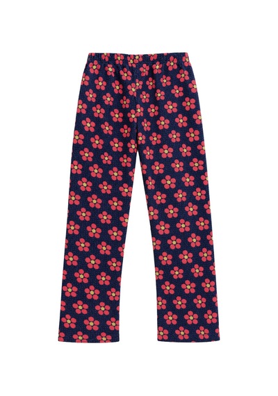 Markapia Kadın Çiçek Desenli Renkli Polar Pijama Altı Çok Renkli