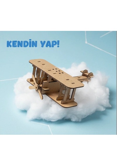 Kendin Yap Ahşap Maket Uçak Hobi Seti