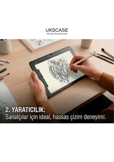 Apple iPad Air 11" M2 2024 Model Uyumlu Paperlike Mat Ekran Koruyucu Kağıt Hissi Veren Özel Yüzey