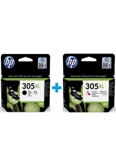 HP 305Xl Siyah Ve Renkli 2'Li Set Kartuş 4120