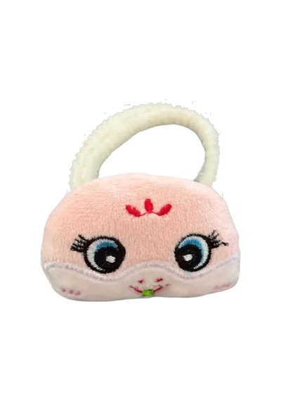 Caş Dekorasyon Pembe Renk Ayıcıklı Peluş Simit Toka Pembe