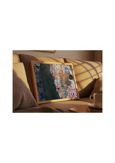 Klimt Ölüm Ve Yaşam Çerçevesiz Poster 30x42 Cm A3 Tablo Art Nouveau Duvar Dekoru Mat Fotoğraf Kağıdı