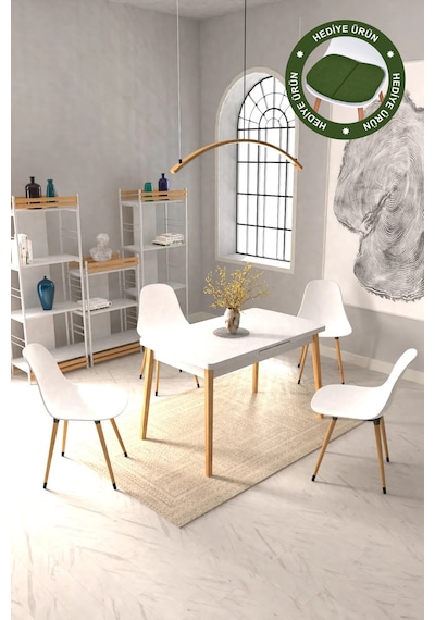 Vilinze Eames Sandalye Avanos Ahşap Mdf Açılır Mutfak Masası Takımı - 70x120+30 Cmtk-avanos-70120ak-nb-eames-nb Beyaz Vilinze Eames Sandalye Avanos Ahşap Mdf Açılır Mutfak Masası Takımı - 70x120+30 Cmtk-avanos-70120ak-nb-eames-nb Beyaz