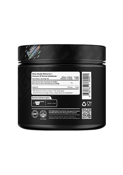 Kingsize Nutrition Hmb + Vitamin D3 175 Gr - Aromasız