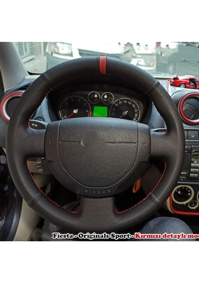 Ford Fiesta 2002-2007 Araca Özel Direksiyon Kılıfı Siyah