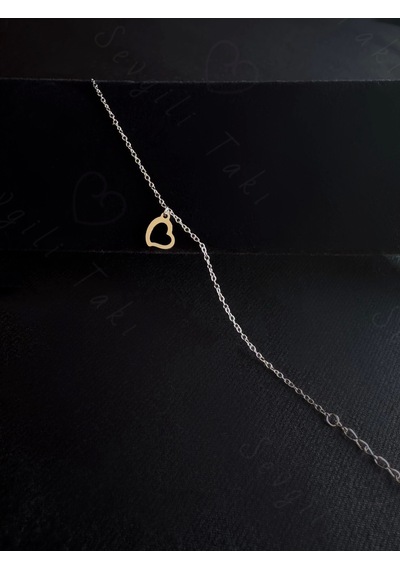 Kalp Figürlü Çocuk Kolye Ve Bileklik Takımı Karma Serisi Silver
