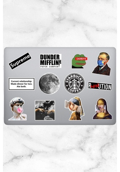 Aesthetic Seri 2 Sticker Seti Laptop Ajanda Notebook Tablet Telefon Defter Etiket Bullet Journal Diğer