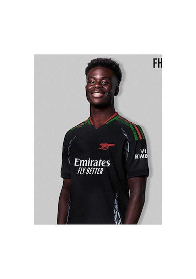 Arsenal 2024/25 Yeni Sezon Bukayo Saka Deplasman Forması Black Çok Renkli