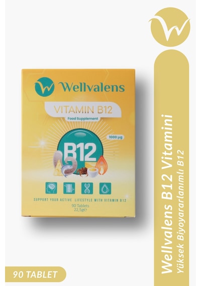 B12 Vitamini 1000 Mcg - Günlük Enerji Desteği İçin 60 Tablet - Yüksek Emilimli Takviye Edici Gıda