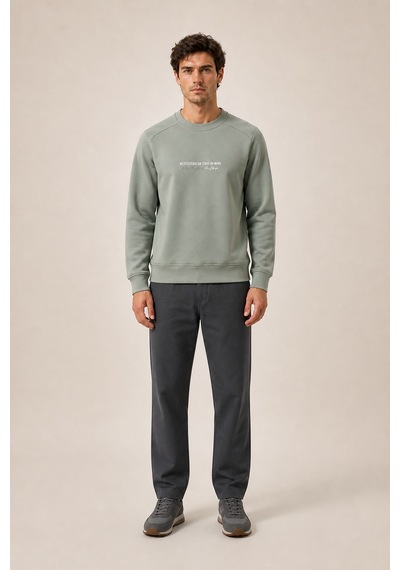 Redline Takes Bisiklet Yaka Kışlık Regular Fit Sweatshirt Mint