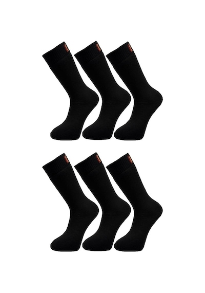 Meguca Socks Erkek Siyah 6 Çift Termal Havlu Kışlık Çorap-40-45 Çok Renkli