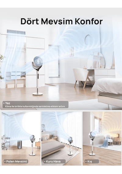 DREO Smart TurboPoly Fan 565S Akıllı Ayaklı Vantilatör, 1500+ Renk Işık, Ayarlanabilir Yükseklik, WiFi & Alexa, 6 Mod, 3D Salınım Beyaz DREO Smart TurboPoly Fan 565S Akıllı Ayaklı Vantilatör, 1500+ Renk Işık, Ayarlanabilir Yükseklik, WiFi & Alexa, 6 Mod, 3D Salınım Beyaz