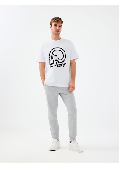 LOFT Loose Fit Erkek Tshirt K.kol Lf2038791 Q1.v1 Beyaz