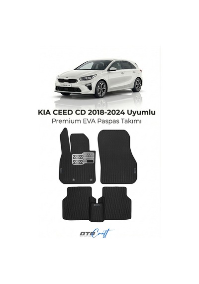 OtoCraft Kia Ceed Cd 2018-2024 Araca Özel 3d Havuzlu Eva Paspas Tam Set 5 Parça