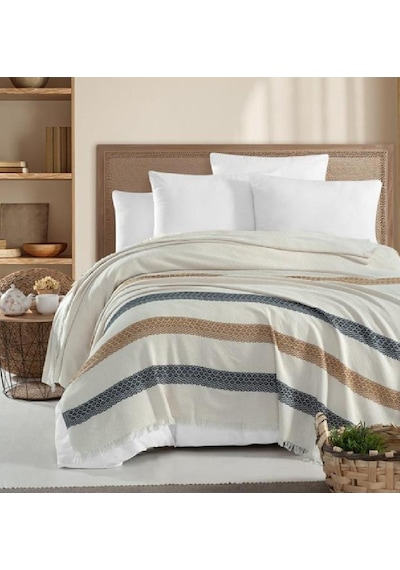 Schafer Home Wave 200x230 Çift Kişilik Pike-ekru/hardal Bej