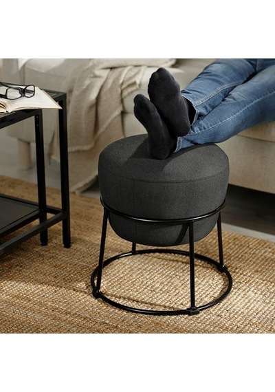 Ikea Emmıslöv Puf, Vissle Koyu Gri