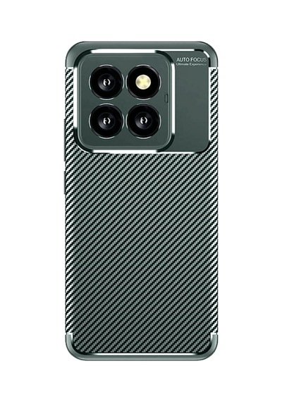 Uryport Xiaomi Mi 14t Pro Kılıf Auto Focus Karbon Kapak - Koyu Yeşil