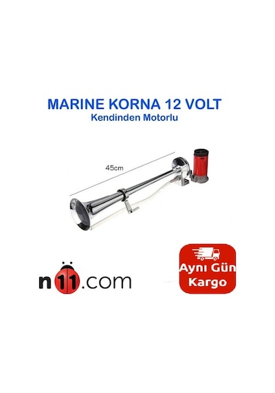 Korna Gemi Marin Yat Kornası 12volt Kendinden Motorlu Gemi Korna