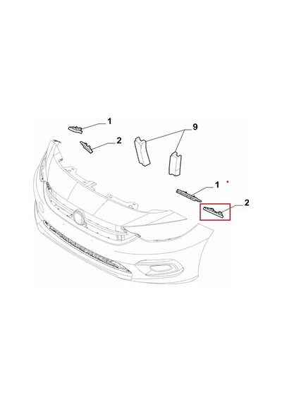 Ön Tampon Dış Braketi Sol Taraf Fiat Tipo Tipo Cross 51984513