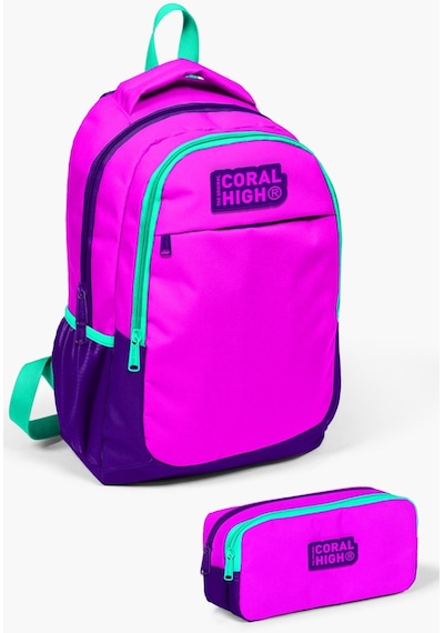 Coral High Kids Pembe Mor 2'li Okul Çanta Seti Set0214401