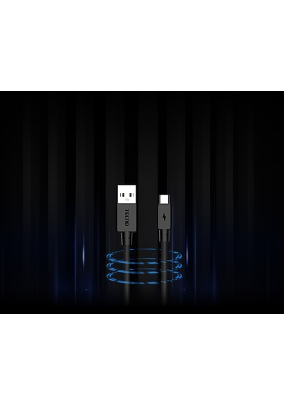 Tecno Ps4 Joistick Şarj Kablosu Micro Siyah