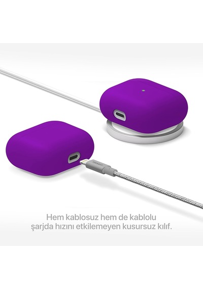 Airpods 3 Lansman Silikon Kılıf Mor