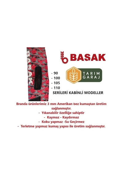 Başak 90-100-105-110 Serisi Kabinli Traktör Kılıfı Branda - Sadece Kaporta Kılıfı