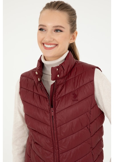 U.s. Polo Assn. Kadın Bordo Yelek Dokuma 50292675-vr014 Bordo